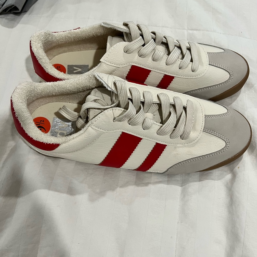 DV by Dolce Vita Red and White Women's Sneakers